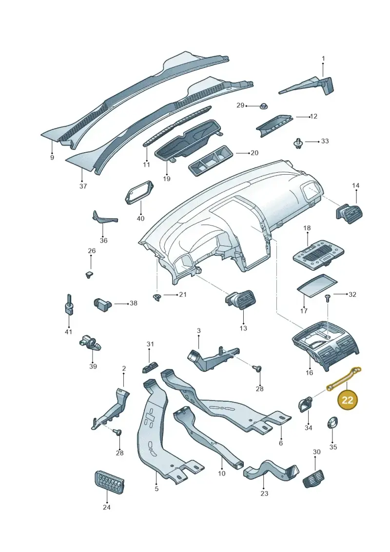 1K2816311 — Volkswagen GOLF VARIANT           07> (2007-) diagram 614819300, position 22