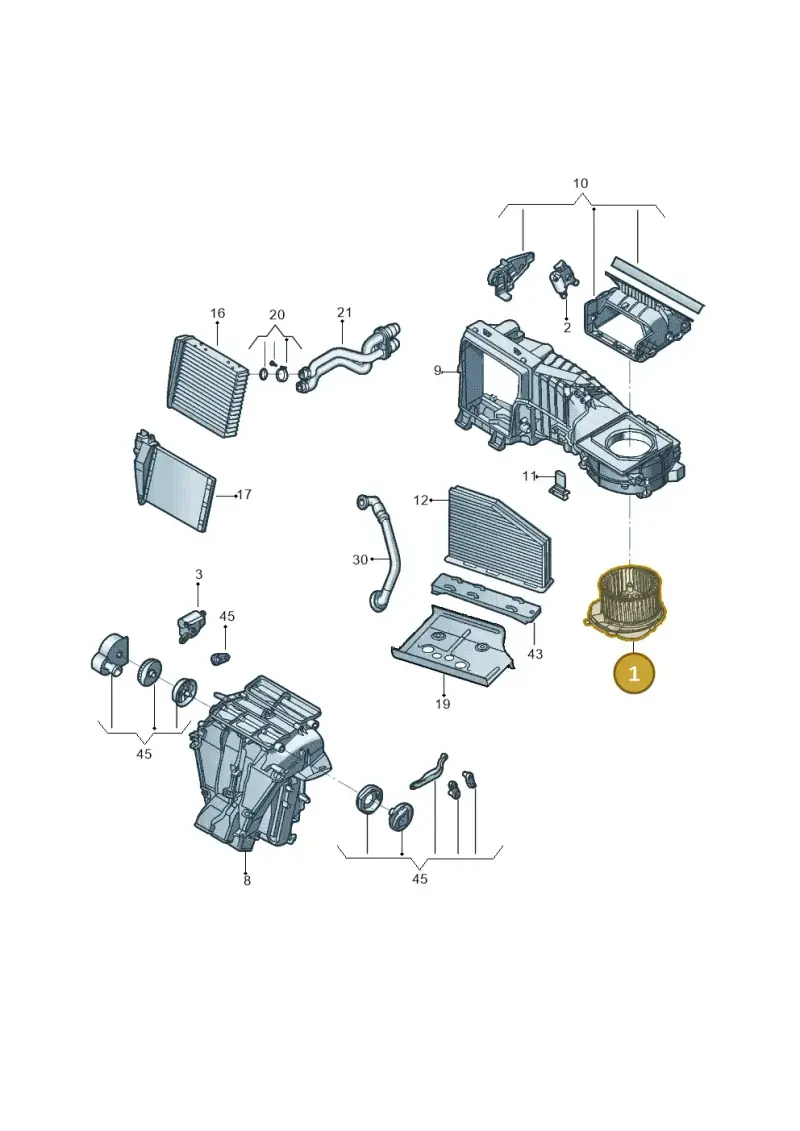 1K2819015C — Volkswagen Beetle (2016-2019) diagram 801819200, position 1