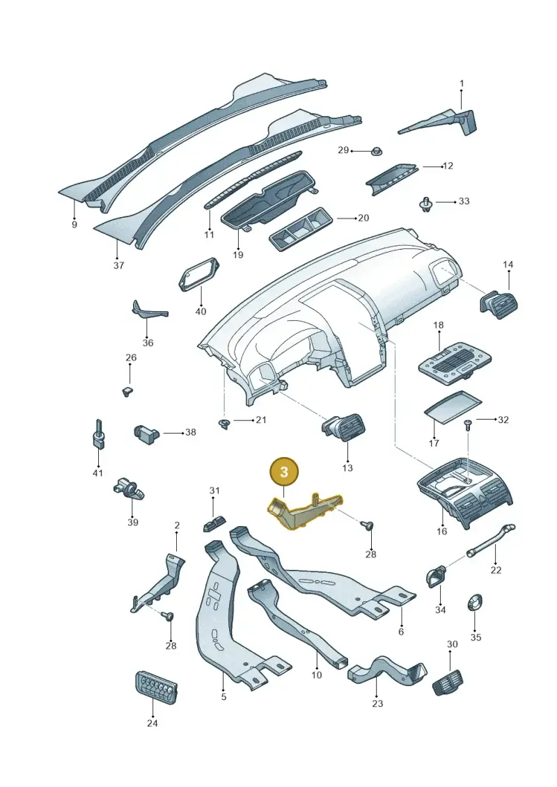 1K2819152B — Volkswagen GOLF VARIANT           07> (2007-) diagram 614819300, position 3