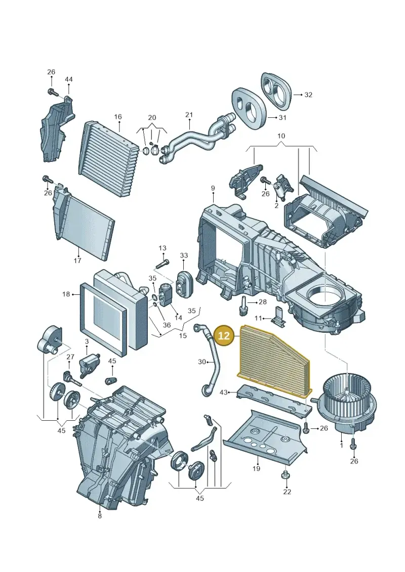 1K2819669 — Volkswagen Passat CC (2011-2016) diagram 409820100, position 12