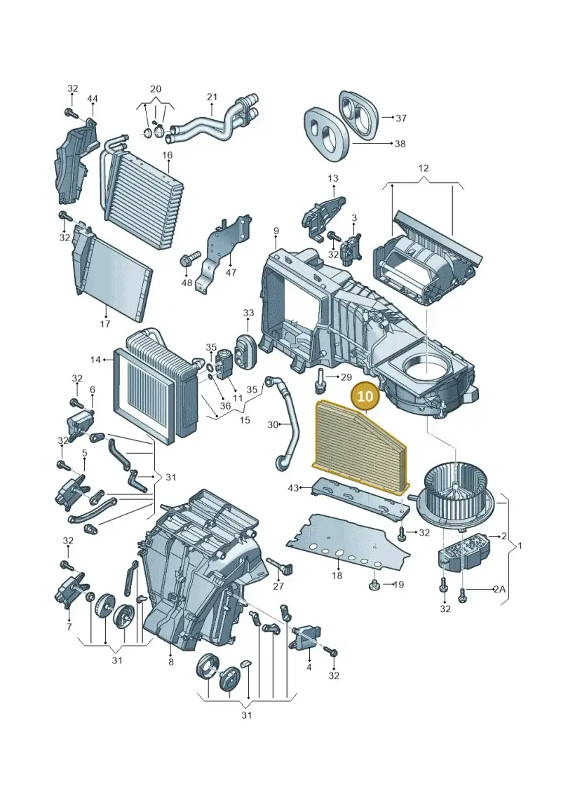 1K2819669 — Volkswagen Beetle (2016-2019) diagram 691820200, position 10