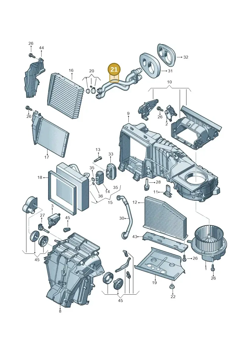 1K2819857C — Volkswagen New beetle cabriolet (2011-2016) diagram 409820100, position 21