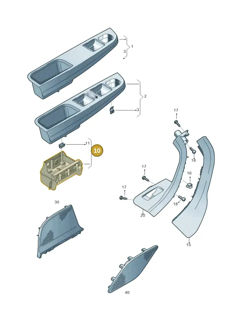 1K2867180C81U — Volkswagen Golf estate (2009-2013) diagram 420867200, position 10