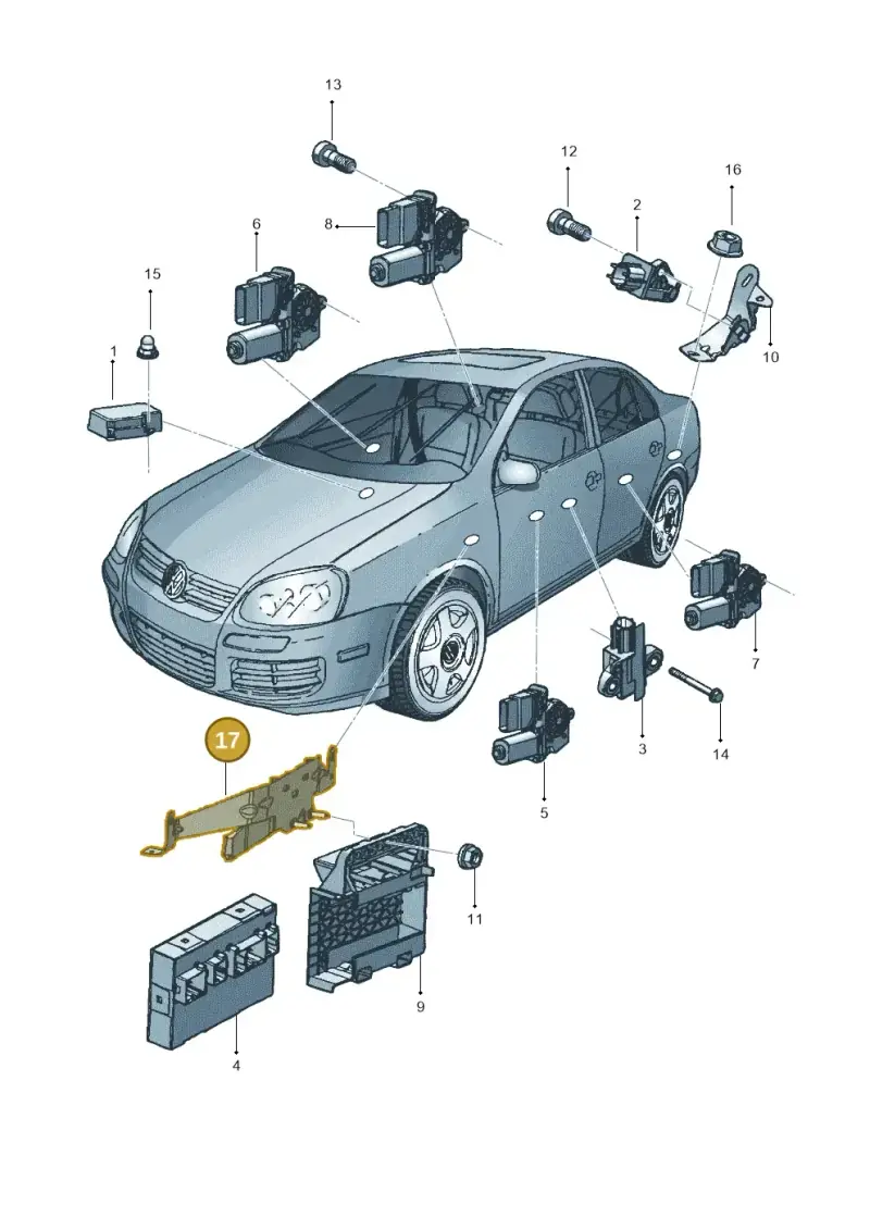 1K2971262L — Volkswagen Jetta (2008-2011) diagram 449959100, position 17