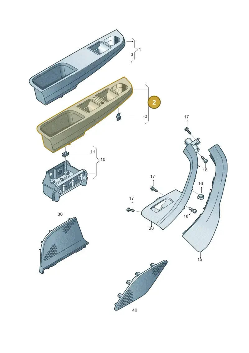 1K4868050C75R — Volkswagen Golf estate (2009-2013) diagram 420867200, position 2