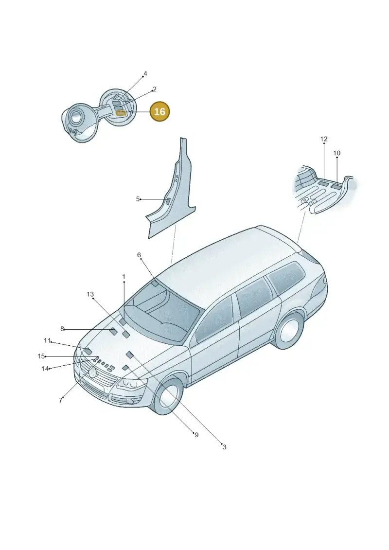 1K5010454R — Volkswagen Golf estate (2009-2013) diagram 684010000, position 16