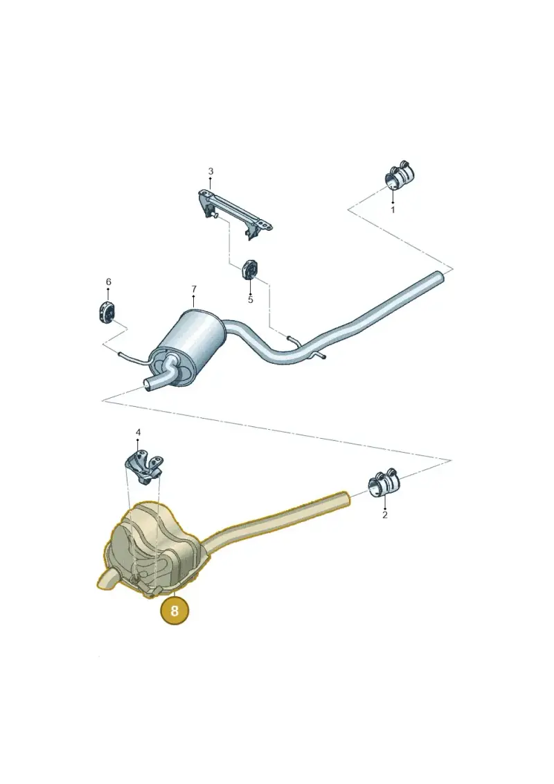 1K5253609N — Volkswagen Jetta (2008-2011) diagram 462253850, position 8
