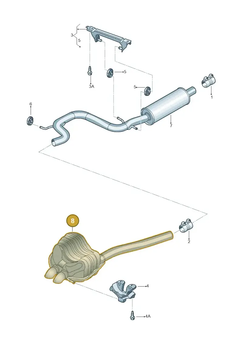 1K5253609N — Volkswagen Jetta Vagon            08> (2008-) diagram 619253950, position 8