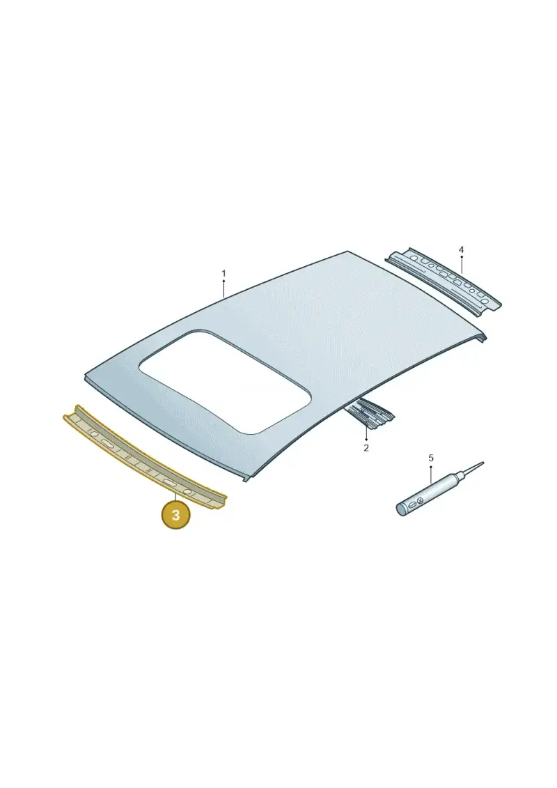 1K5817123C — Volkswagen Jetta (2008-2011) diagram 420817100, position 3