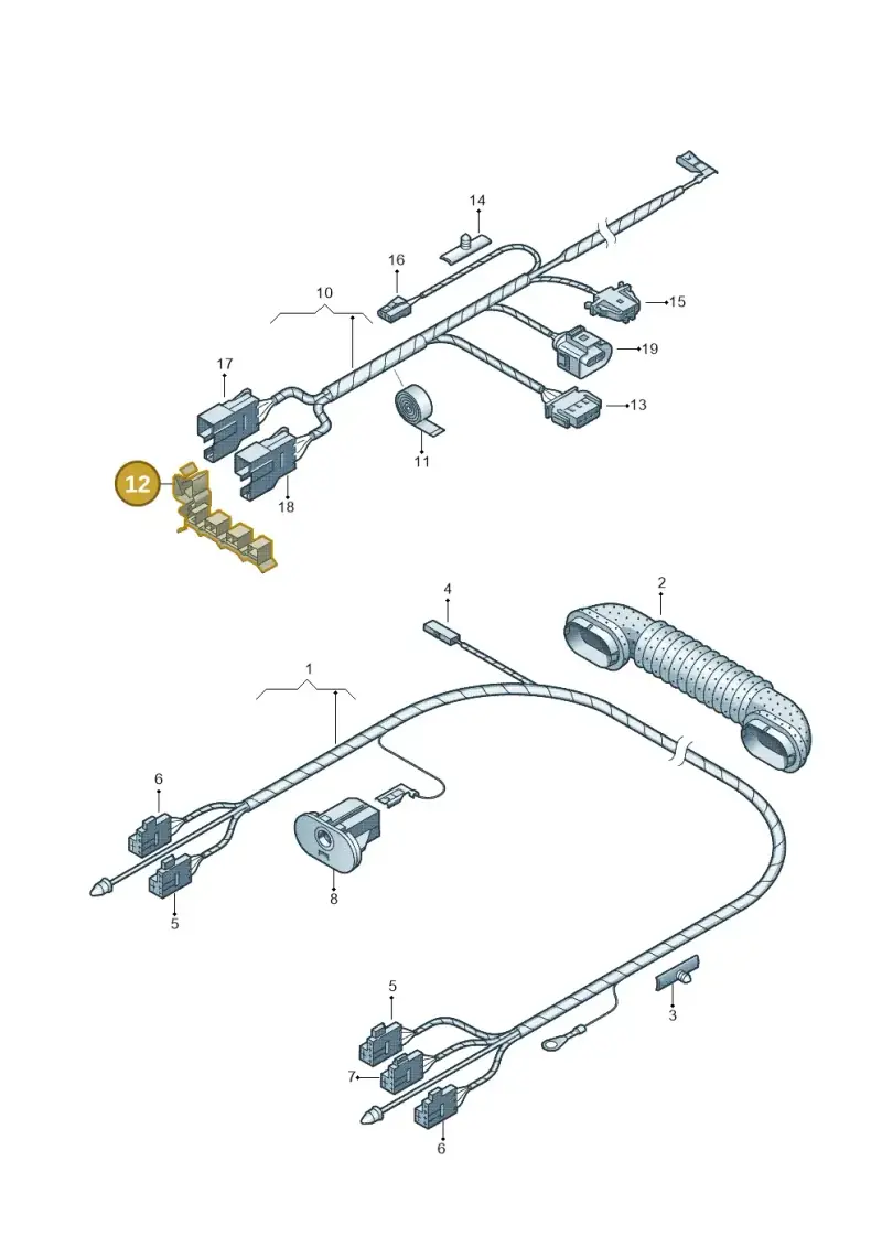 1K6937545K — Volkswagen Polo (2012-2014) diagram 253972500, position 12