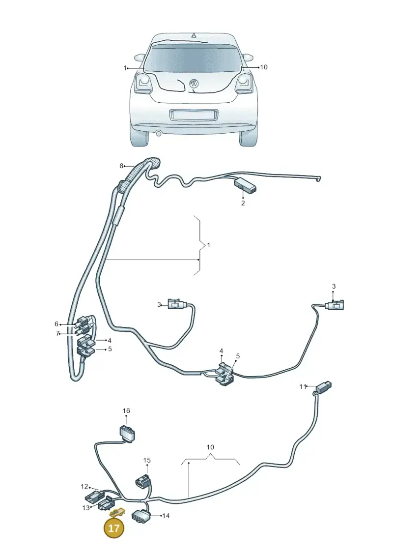 1K6937545K — Volkswagen Polo 1.4 BlueMotion (2014-2017) diagram 773972500, position 17