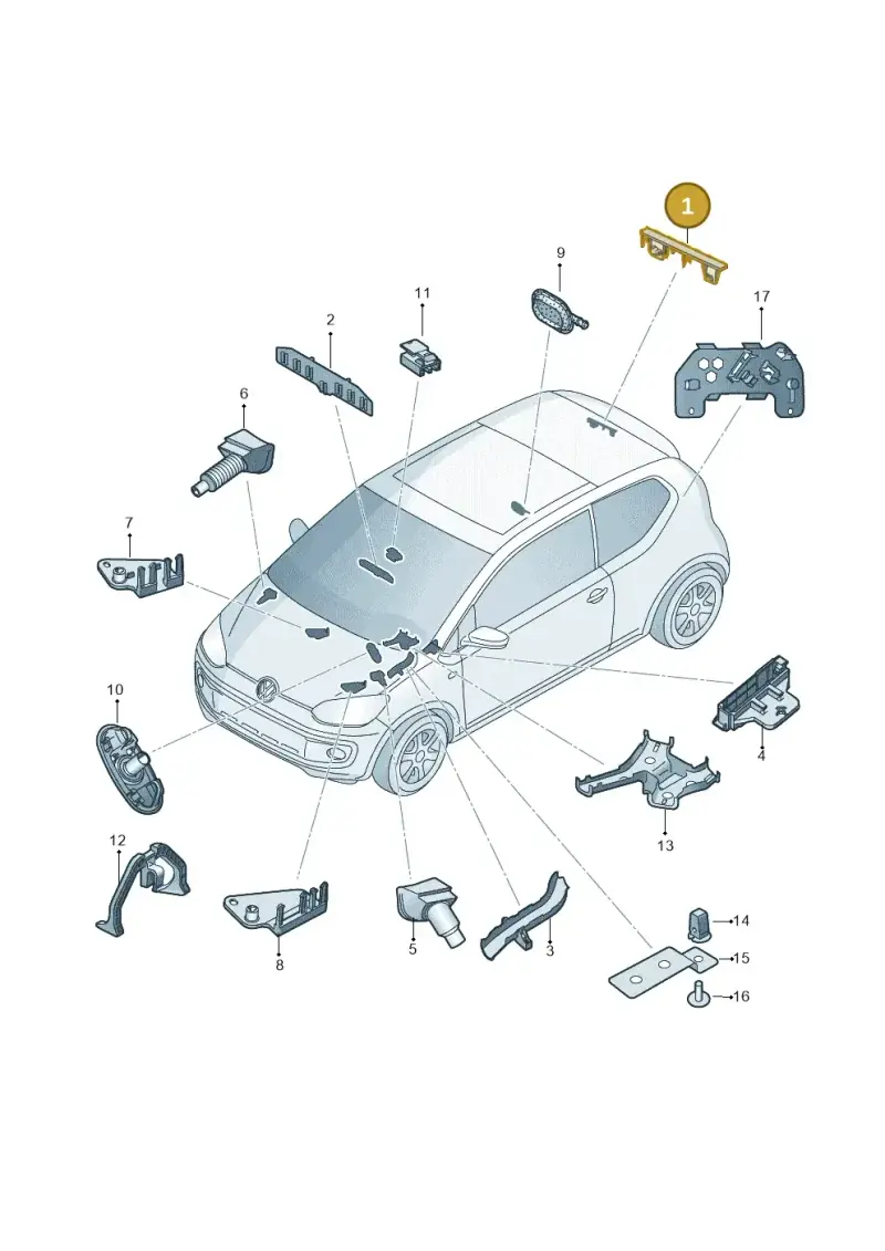 1K6937545K — Volkswagen Up! 1.0 BlueMotion (2016-2023) diagram 892972010, position 1