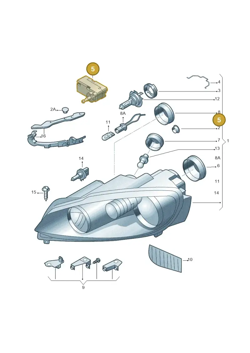 1K6941295 — Volkswagen Golf Cabriolet (2011-2016) diagram 649941000, position 5