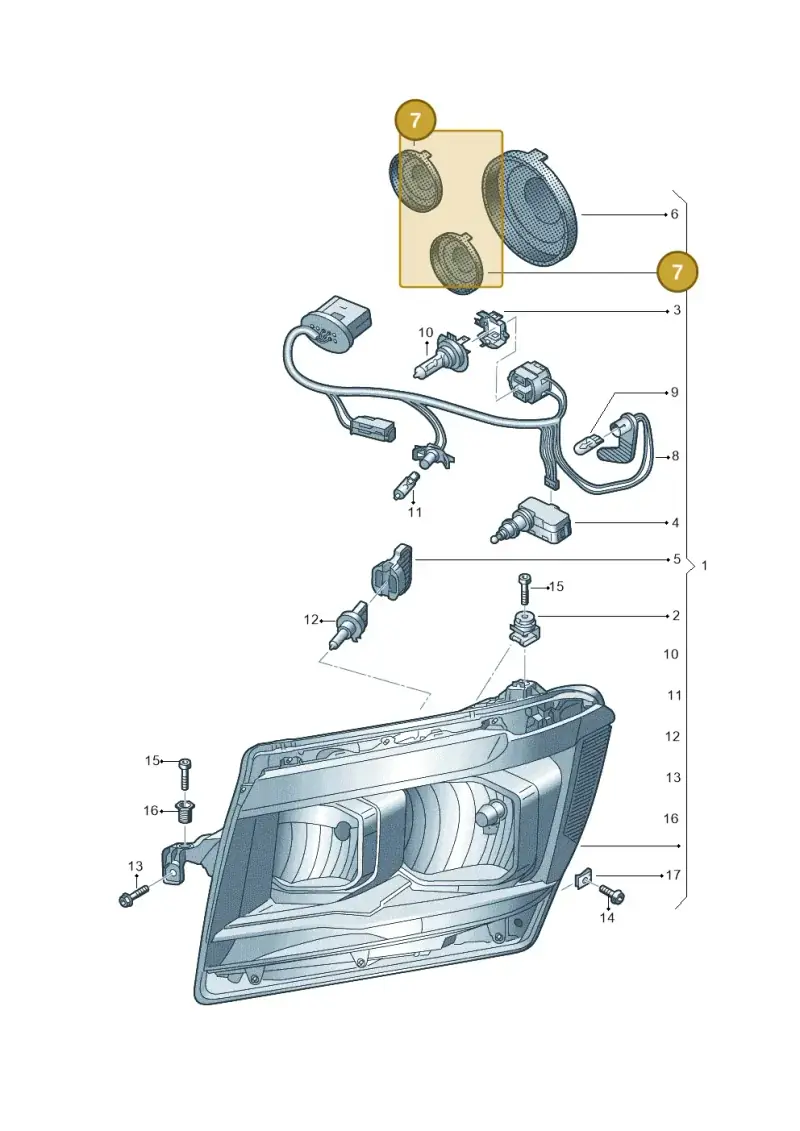 1K6941608A — Volkswagen MAN TGE 55 (2016-2021) diagram 806941000, position 7