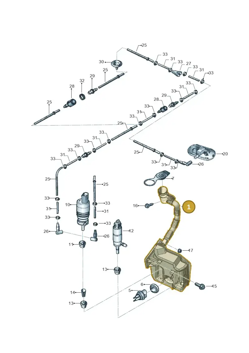 1K6955453H — Volkswagen JETTA                  06> (2006-) diagram 449955100, position 1