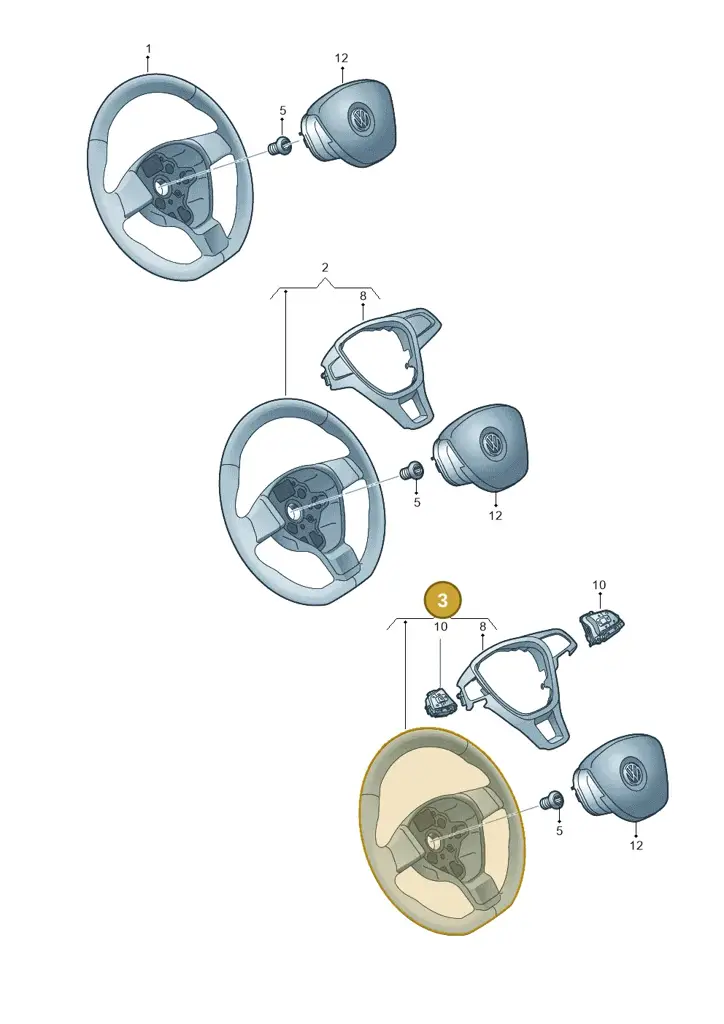 1K8419091BFNGB — Volkswagen Polo 1.6 (2015-2020) diagram 746419200, position 3