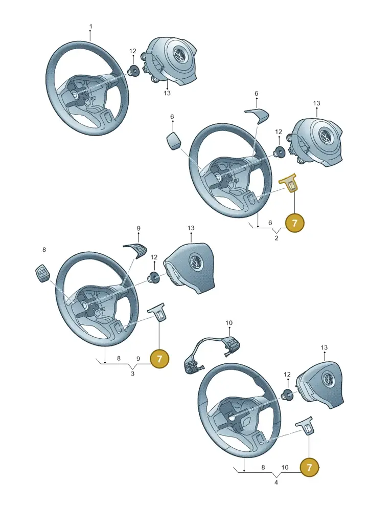 1K84196853Q7 — Volkswagen Tiguan 4Motion (2011-2018) diagram 634419250, position 7
