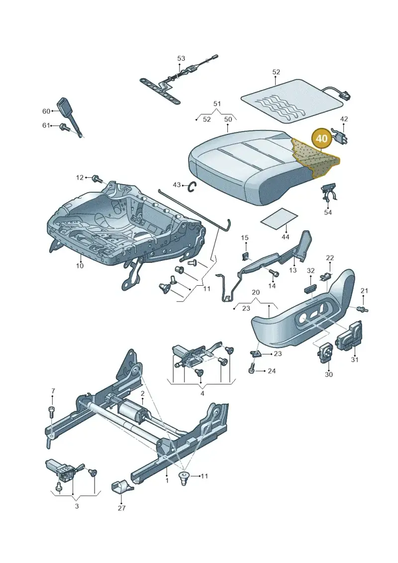 1K8881375M — Volkswagen Scirocco 2.0 (2014-2017) diagram 651881100, position 40
