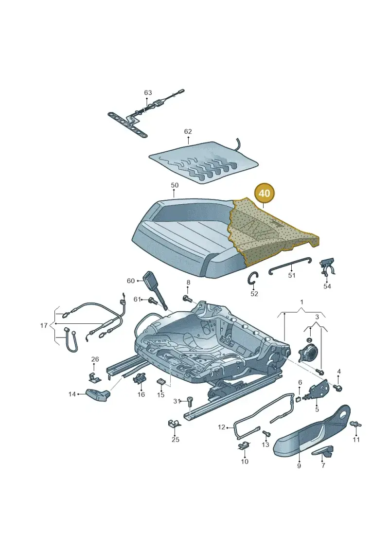 1K8881375M — Volkswagen Scirocco 2.0 (2014-2017) diagram 651881000, position 40