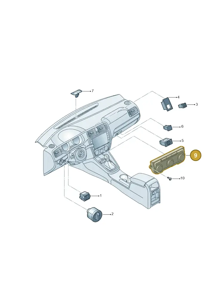 1K8907044CNZJU — Volkswagen Jetta (2014-2017) diagram 789941500, position 9