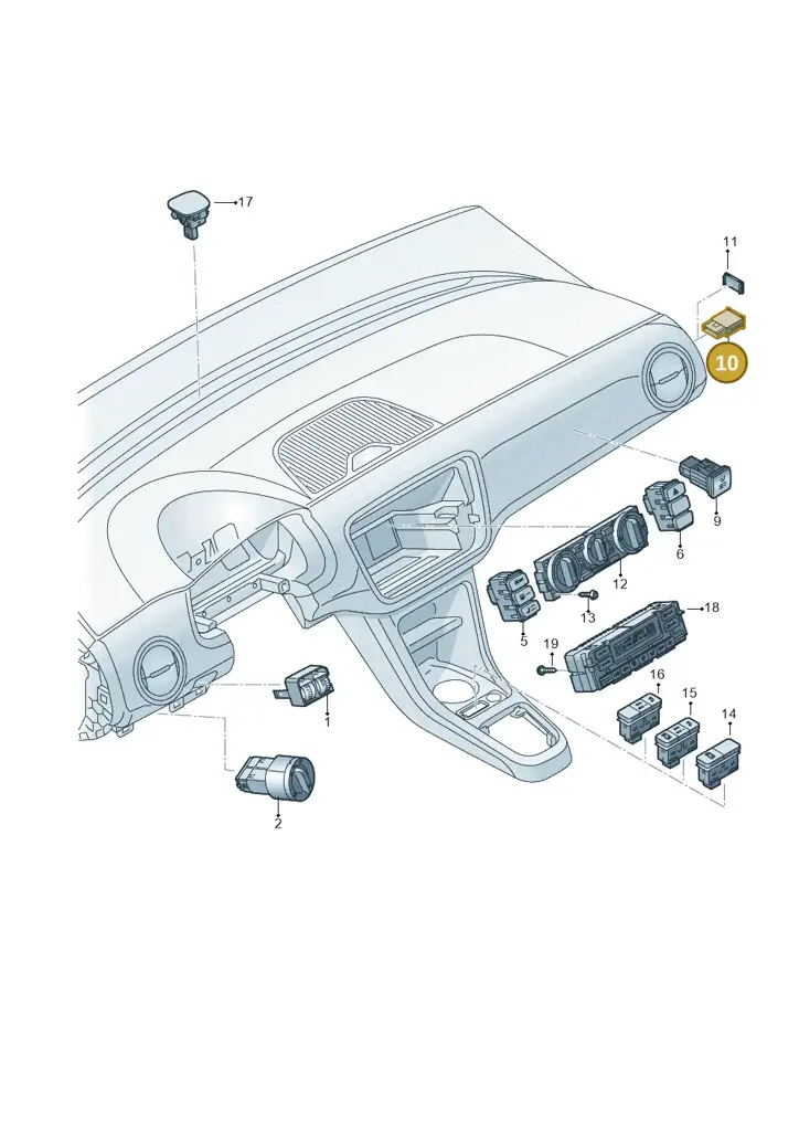 1K8919237WGI — Volkswagen up! (2016-2023) diagram 723941500, position 10