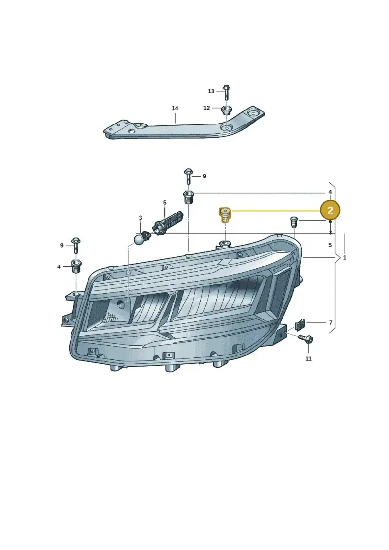 1K8941141 — Volkswagen Taos 1.4 (2020-2024) diagram 2gm941000, position 2