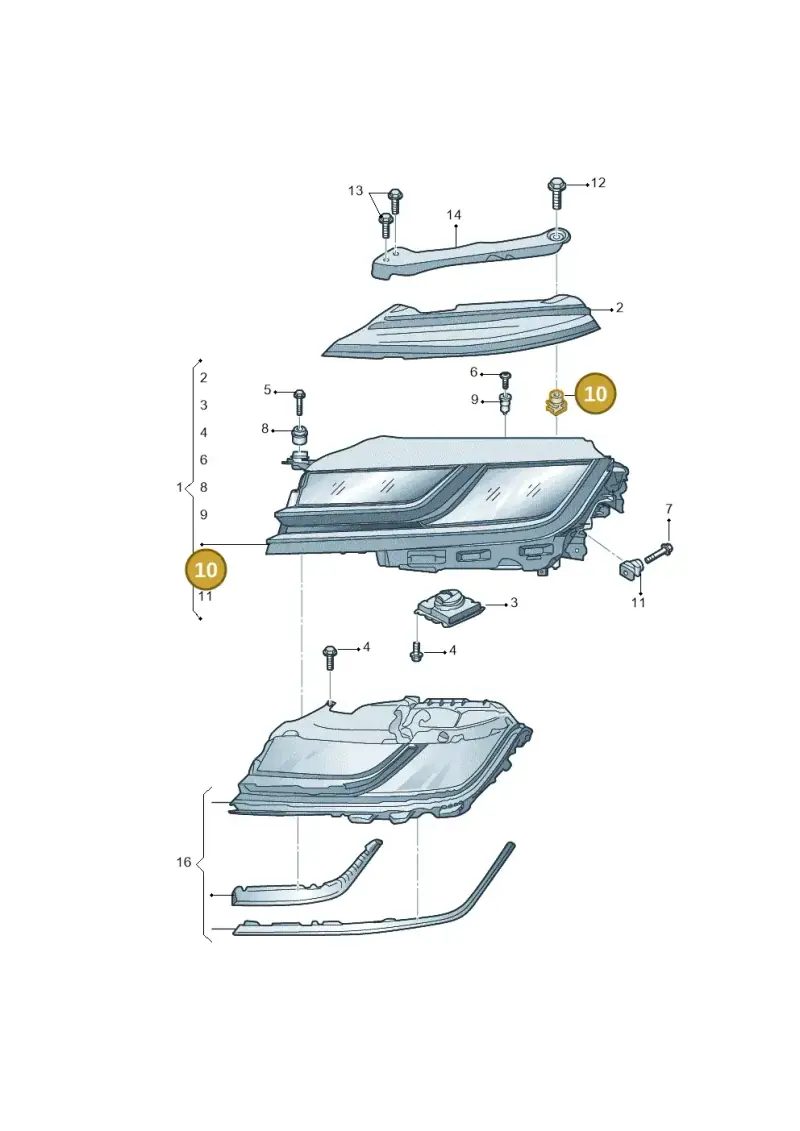 1K8941141 — Volkswagen CC Fastback (2018-) diagram 826941000, position 10