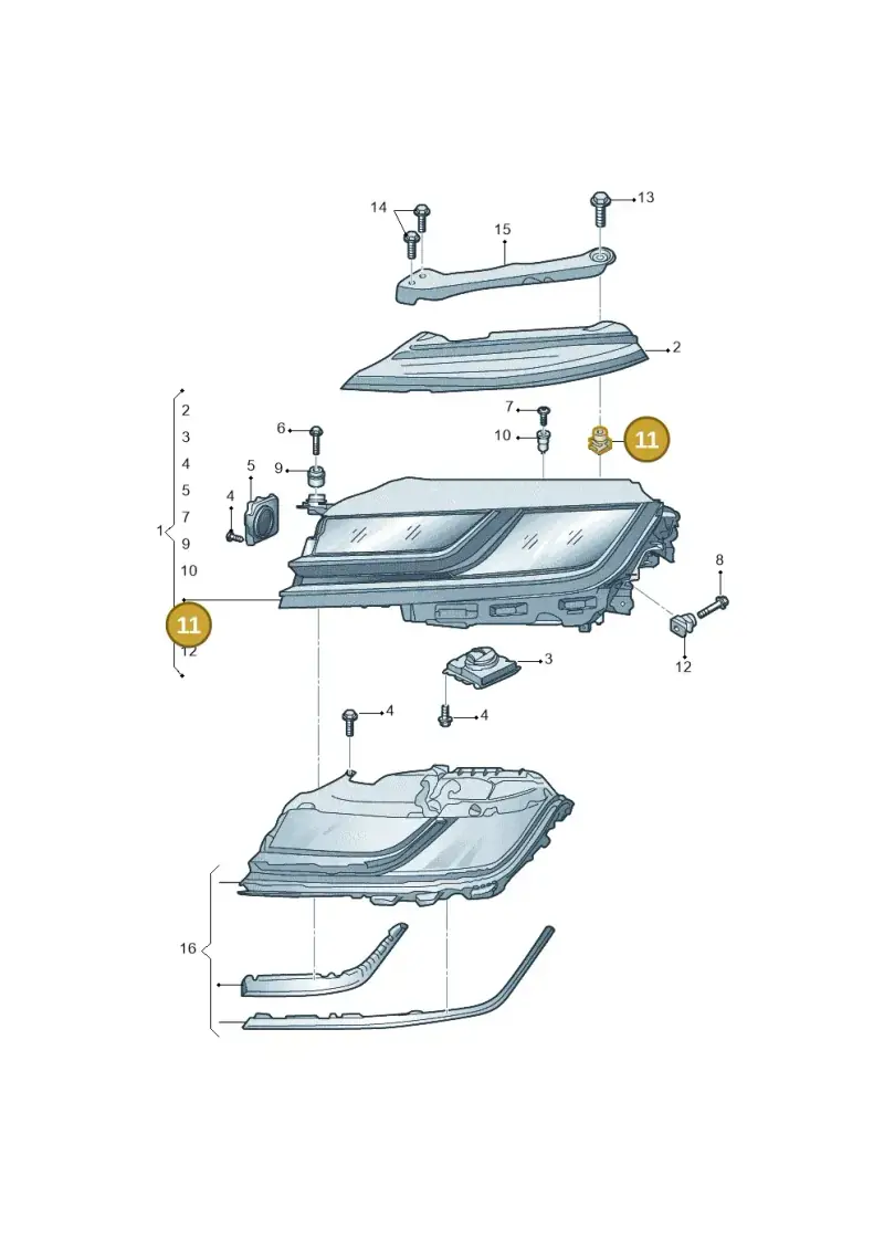 1K8941141 — Volkswagen CC Fastback (2018-) diagram 826941010, position 11