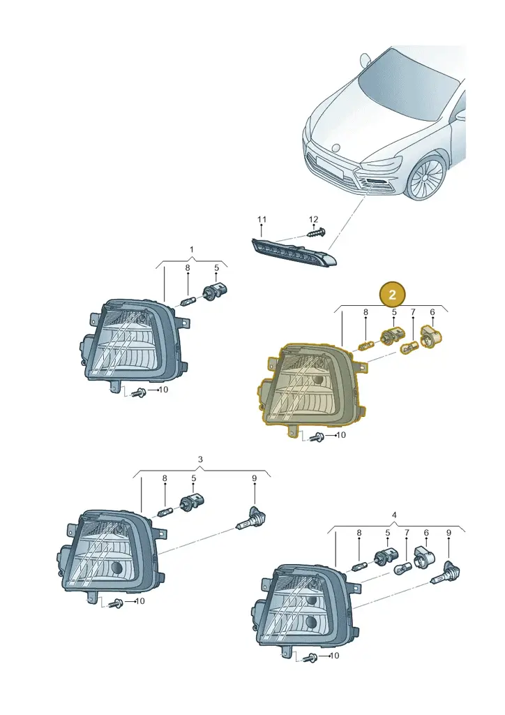 1K8941661J — Volkswagen Scirocco 2.0 (2014-2017) diagram 786941400, position 2
