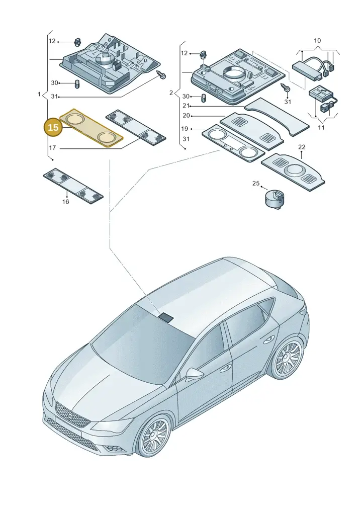 1K8947125VS9 — SEAT Leon ST (2016-2020) diagram 754947000, position 15