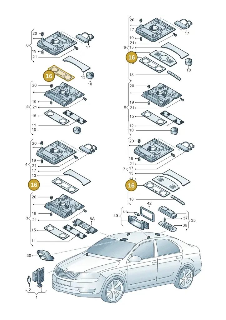 1K8947125WNI — Skoda Octavia (2017-2020) diagram 805947000, position 16
