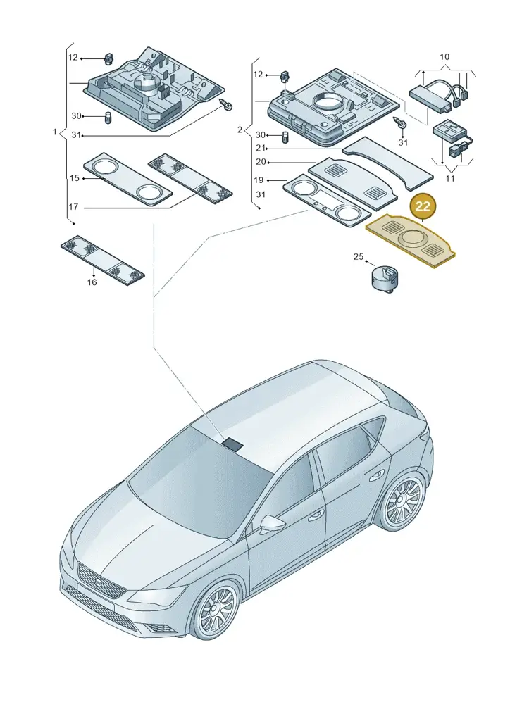 1K8947133HVS9 — SEAT Leon ST (2016-2020) diagram 754947000, position 22