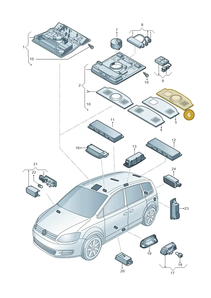 1K8947133J95T — Volkswagen Sharan BlueMotion (2015-2022) diagram 863947001, position 6