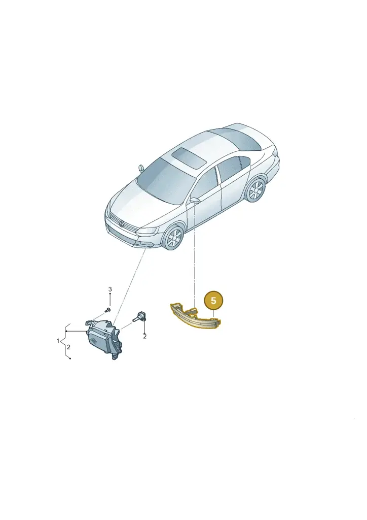 1K8949101 — Volkswagen Jetta 1.6 (2014-2018) diagram 854941400, position 5