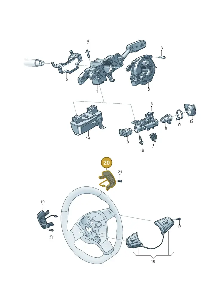 1K8951528WHS — Volkswagen Polo (2017-2025) diagram 837953500, position 20