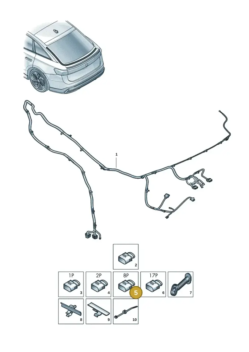 1K8972928 — Volkswagen ID.7 Limousine Pro (2023-) diagram 14b972810, position 5