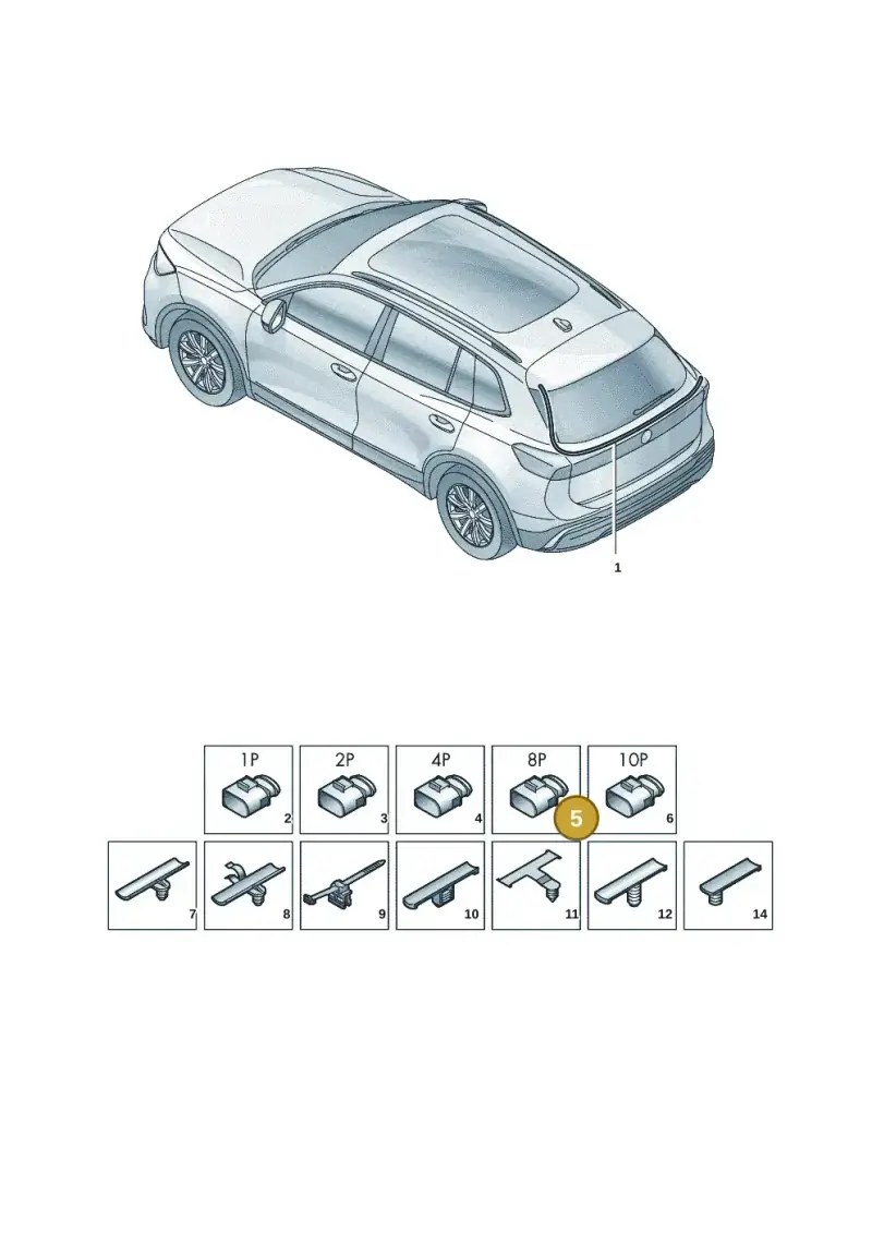 1K8972928 — Volkswagen Tiguan 2.0 (2023-) diagram 57x972810, position 5