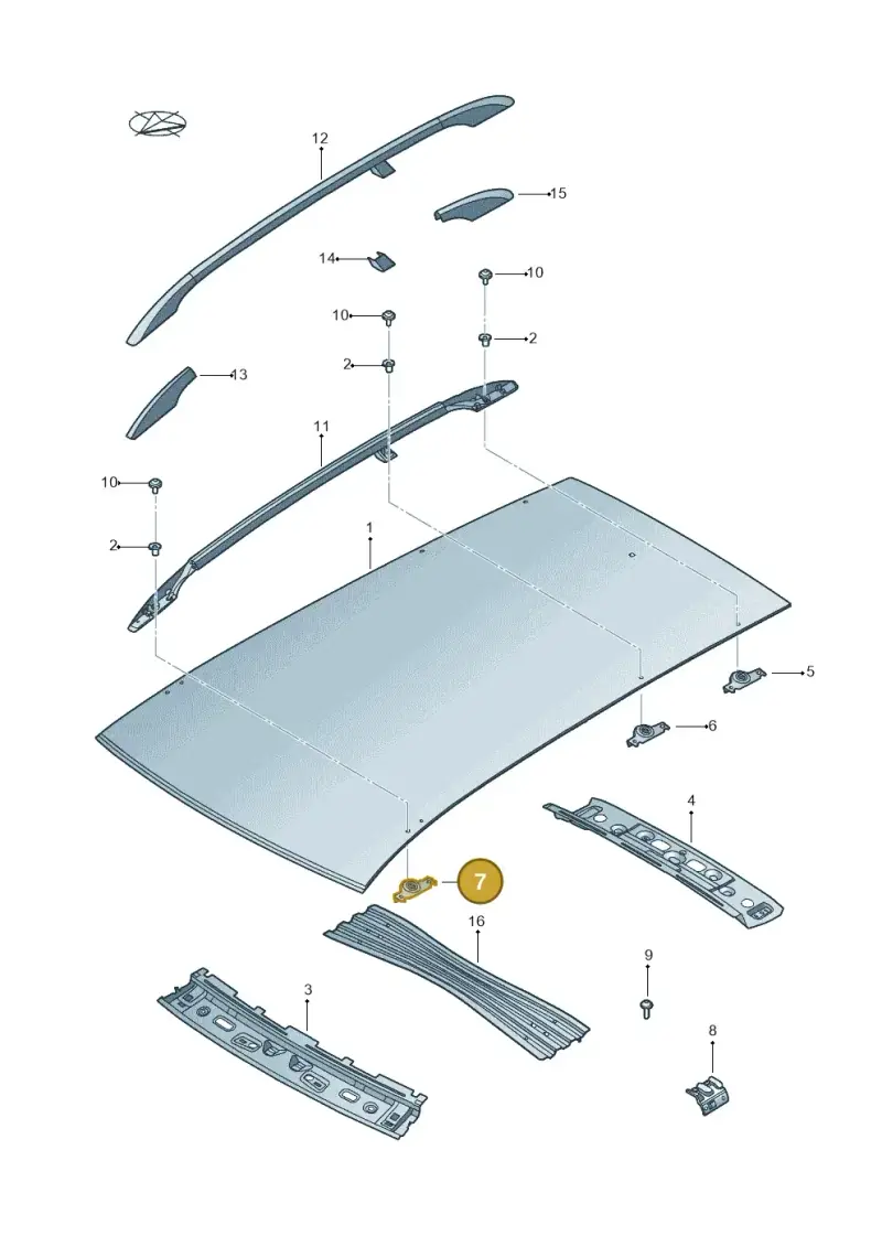 1K9817387 — Volkswagen Jetta variant (2009-2014) diagram 684817100, position 7
