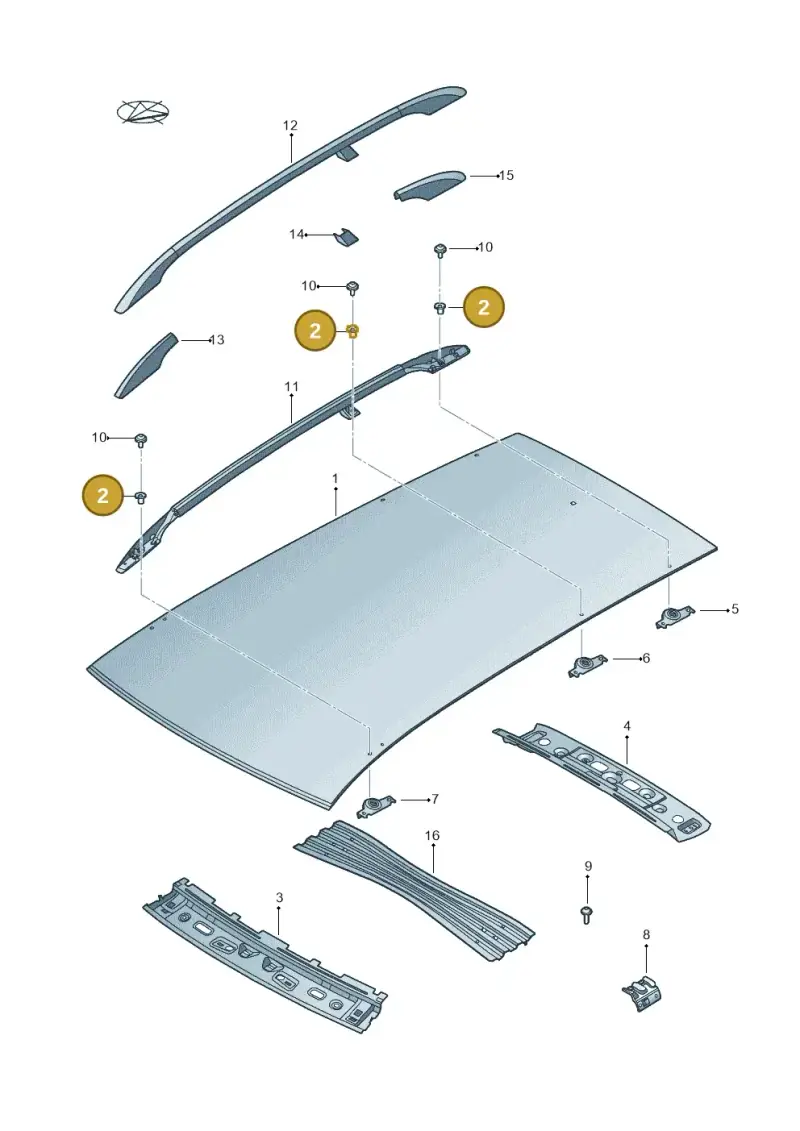 1K9860941A — Volkswagen Golf estate (2009-2013) diagram 684817100, position 2