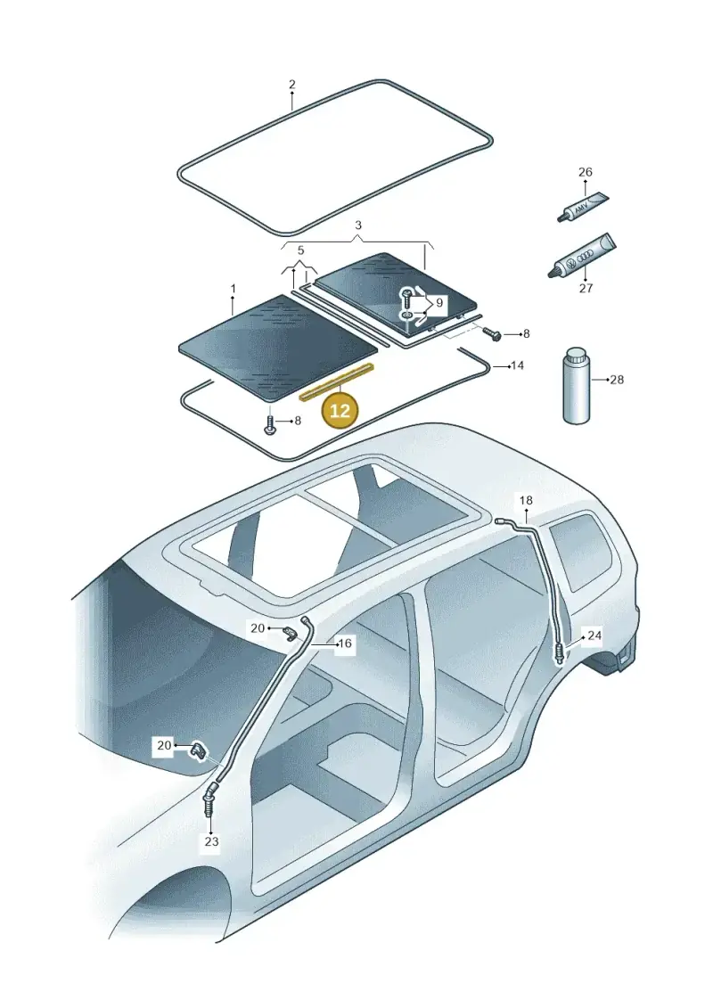 1K9898925A — Volkswagen Sharan BlueMotion (2015-2022) diagram 694877000, position 12
