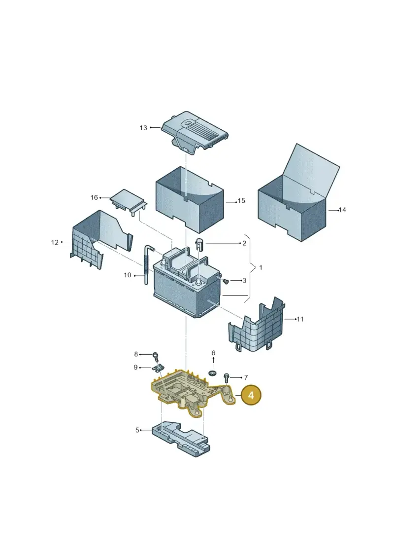 1KD915333A — Volkswagen Golf 2.0 (2008-2011) diagram 649915000, position 4