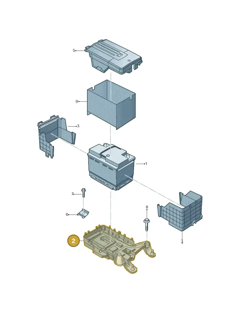 1KD915333A — Volkswagen Golf estate (2009-2013) diagram 684915000, position 2