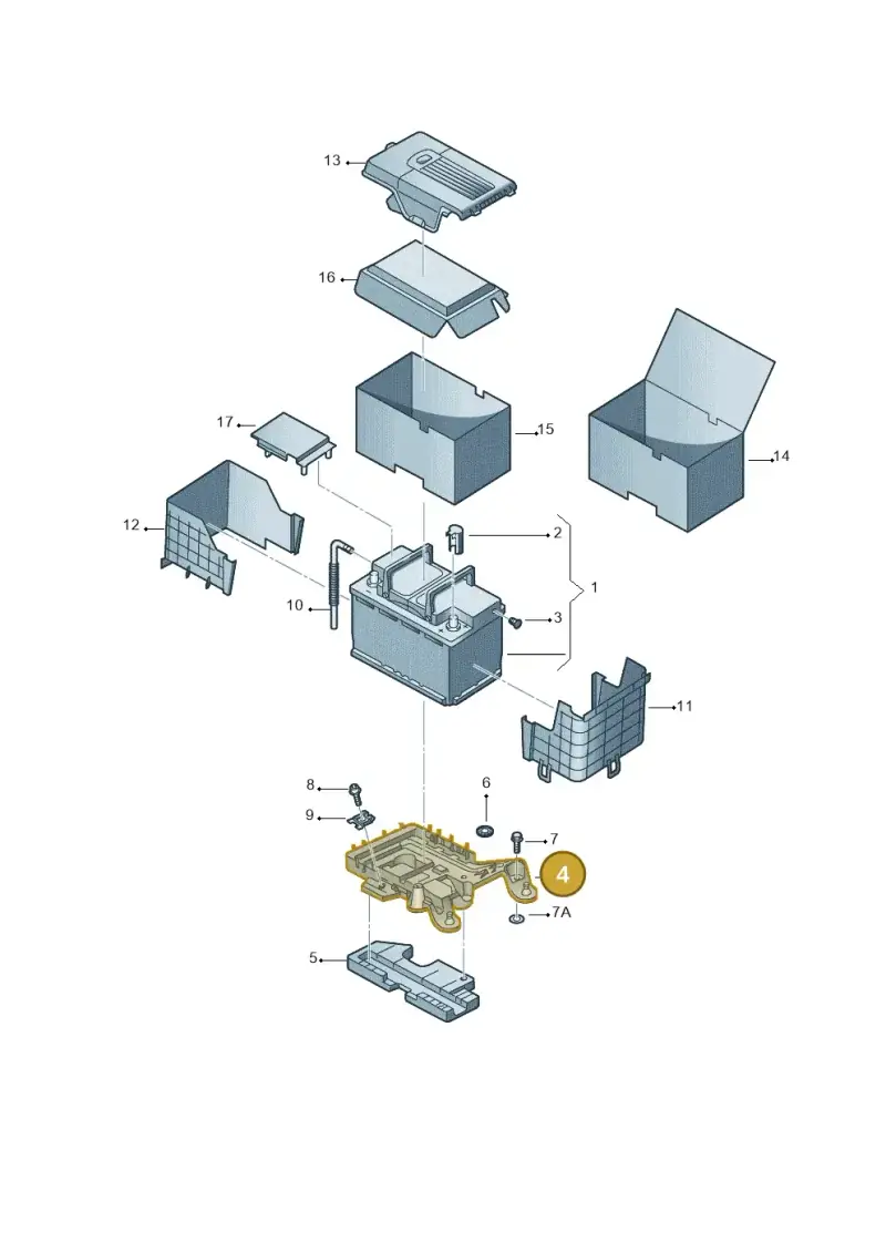 1KD915333A — Volkswagen Golf Plus (2011-2014) diagram 730915000, position 4