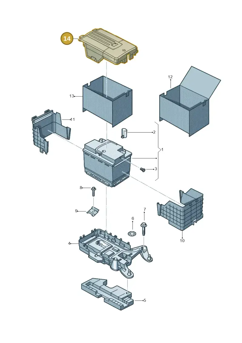 1KD915443 — Volkswagen New beetle (2011-2016) diagram 715915000, position 14