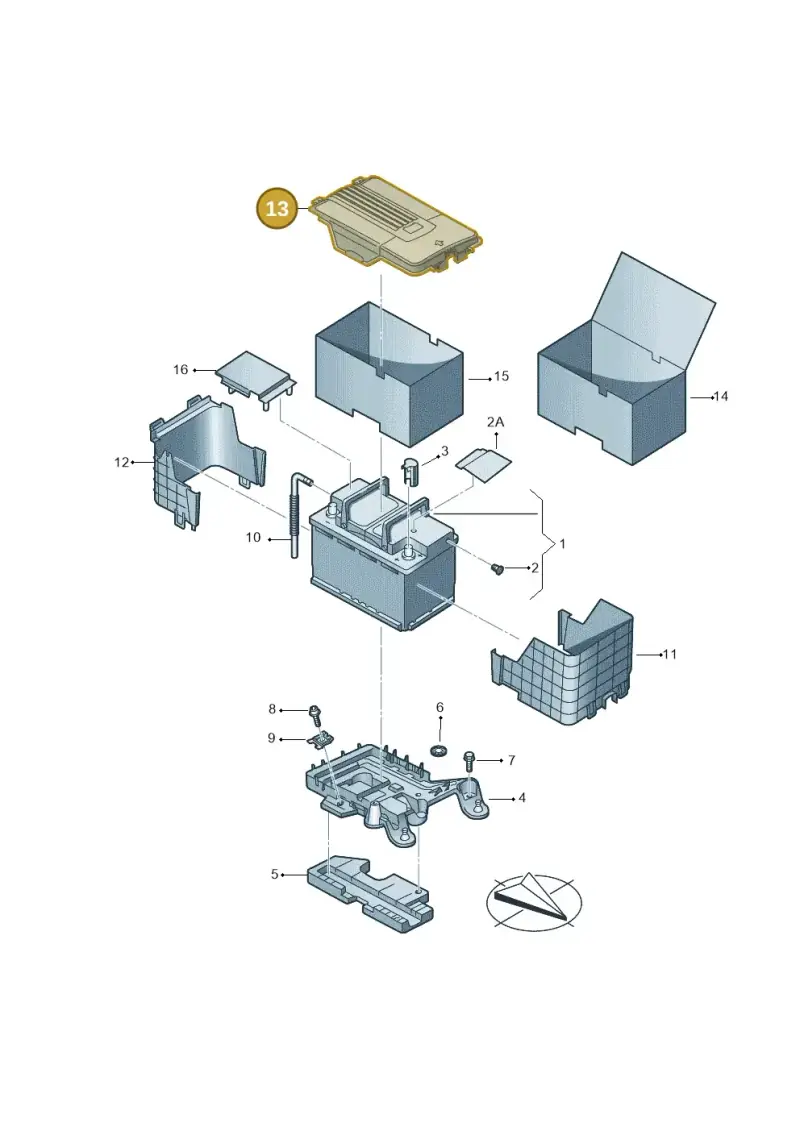 1KD915443 — Volkswagen Golf (2011-2013) diagram 737915000, position 13