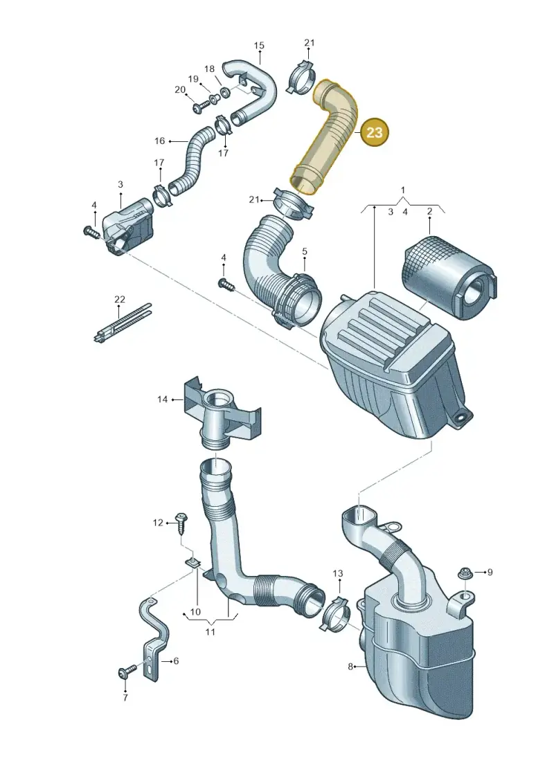 1KM129684E — Volkswagen JETTA                  06> (2006-) diagram 625129690, position 23