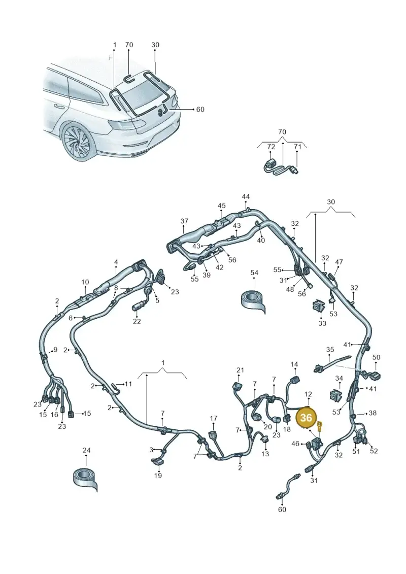 1M0937510 — Volkswagen Arteon (2017-2023) diagram 828972087, position 36