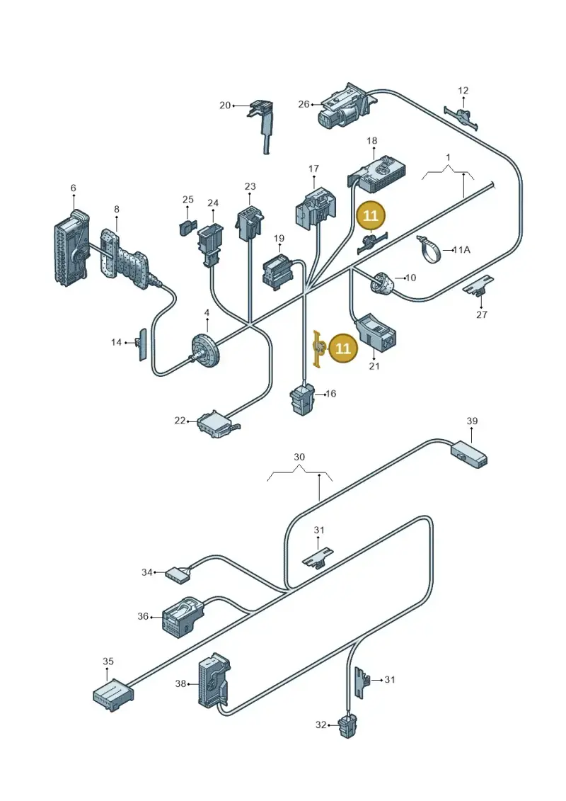 1M0971843 — Volkswagen Sharan BlueMotion (2015-2022) diagram 689972330, position 11
