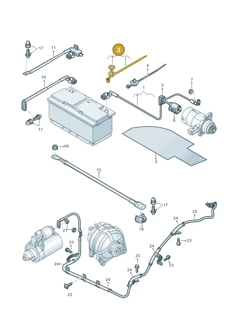 1P0971838 — Volkswagen Amarok twin cab (2022-) diagram 894971010, position 3