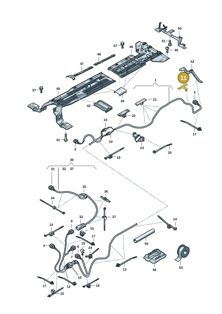 1P0971848B — Volkswagen ID.7 Limousine Pro (2023-) diagram 14b970100, position 11